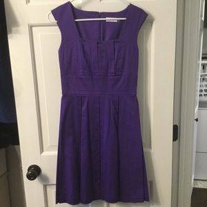 Calvin Klein purple pleated square knock dress S2